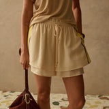 SANCIA - The Asha Shorts - Canary Stripe