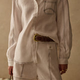 SANCIA - The Landon Shirt - Ivory