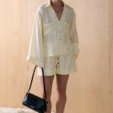 SANCIA - The Kyla Shirt - Creme Jacquard