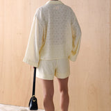SANCIA - The Kyla Shirt - Creme Jacquard