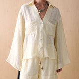SANCIA - The Kyla Shirt - Creme Jacquard