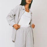 COMMONPLACE ESSENTIALS - Beech Cottage Shirt - Black / White Stripe