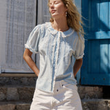 AUGUSTE - Magdalena Blouse - Sky Blue