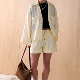 SANCIA - The Kyla Shirt - Creme Jacquard