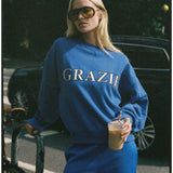 ARAMINTA JAMES - Grazie Sweatshirt - Ultramarine