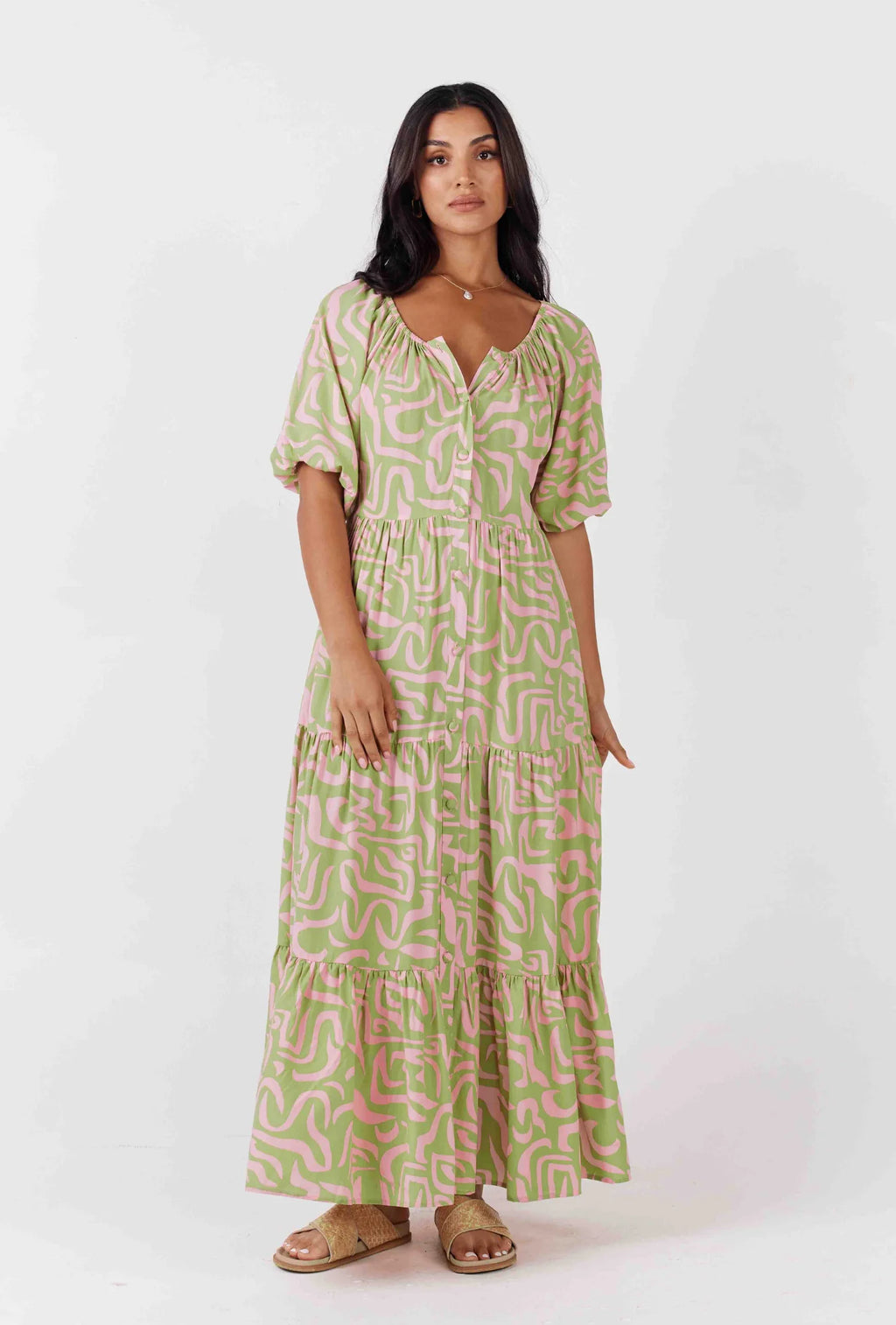 Girl and the Sun - Palm Maxi Dress - Voyage