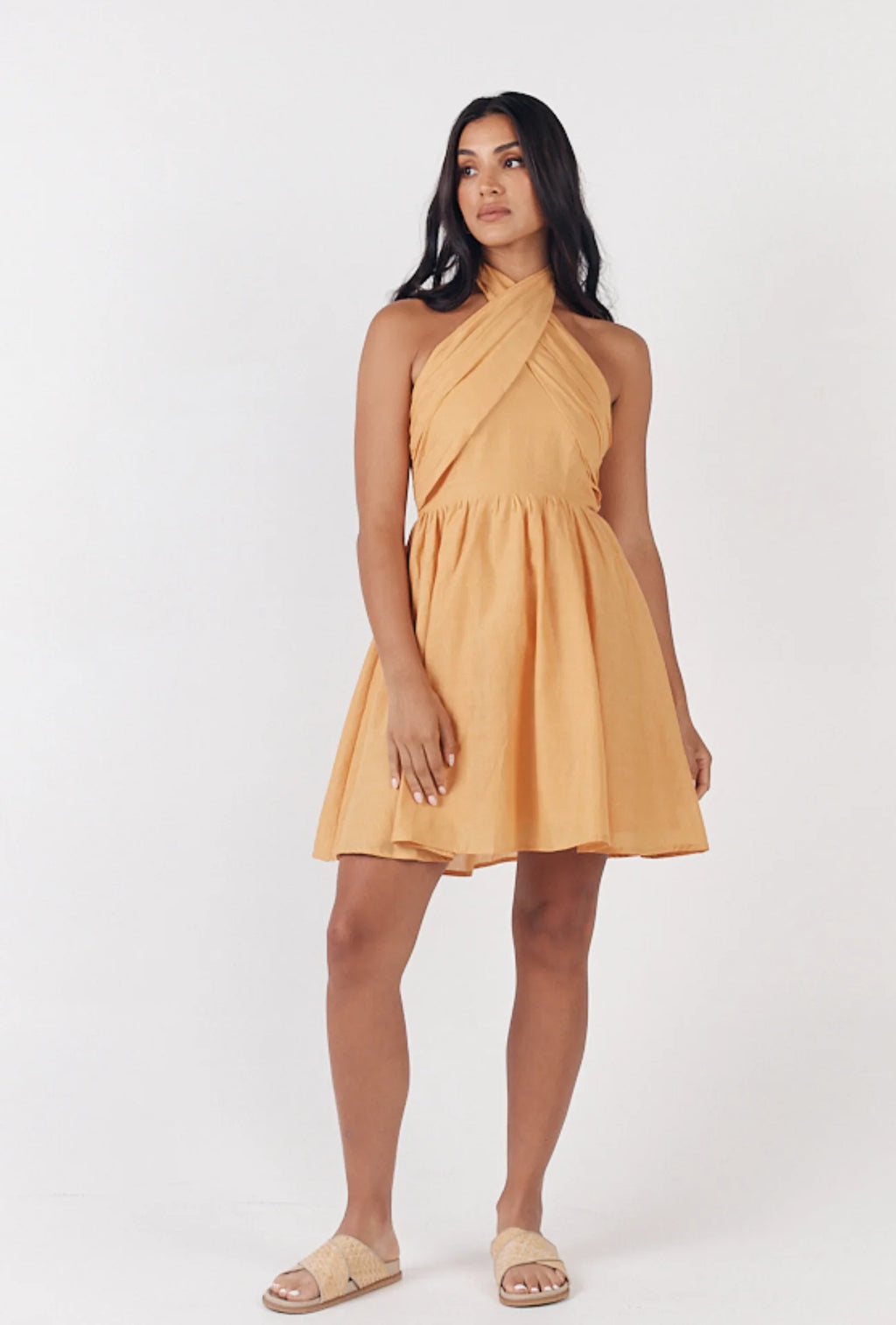 Girl and the Sun - Tahiti Mini Dress - Apricot