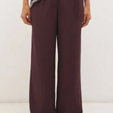 MON RENN - Elira Scarf Pant - Bitter Chocolate
