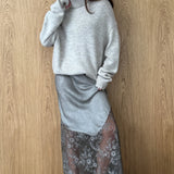 CHARLI - Solene Lace Skirt - Taupe