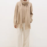 MON RENN - Scarf Knit Jumper - Natural
