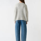 ESMAEE - Whisper V Neck Sweater - Silver