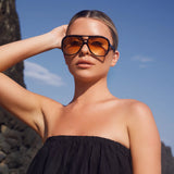 VALLEY EYEWEAR - Bang - Gloss Black w. Matte Black Metal / Orange Gradient Lens