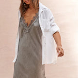 CHARLI - Solange Slip Dress - Mid Grey