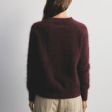 WORLD OF NOMADS - Adele Crew Neck Knit - Aubergine
