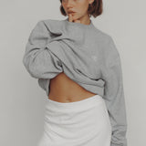 COMMONPLACE ESSENTIALS - French Terry Sweatshirt - Grey/Marle