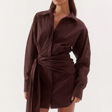 SOVERE / - Marlowe Shirt Dress - Espresso