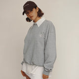 COMMONPLACE ESSENTIALS - French Terry Sweatshirt - Grey/Marle