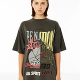P.E NATION - Brake Check SS Oversized Tee - Dark Shadow