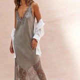 CHARLI - Solange Slip Dress - Mid Grey