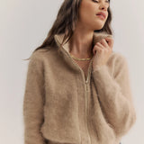 WORLD OF NOMADS - Felix Zip Cardigan - Latte