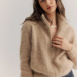 WORLD OF NOMADS - Felix Zip Cardigan - Latte