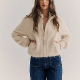 WORLD OF NOMADS - Felix Zip Cardigan - Oatmeal