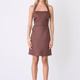 ESMAEE - Marseille Halter Dress - Espresso