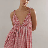 CAITLIN CRISP - Esther Top - Red Gingham