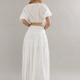 CAITLIN CRISP - Coastline Crop Top - White