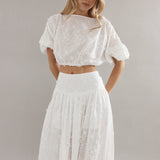 CAITLIN CRISP - Capri Skirt - White