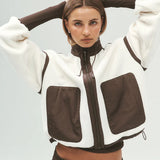 P.E NATION - Lennon Sherpa Jacket - Whisper White / Coffee