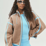 P.E NATION - Lennon Sherpa Jacket - Caramel
