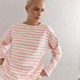 CAITLIN CRISP - Marina Boat Neck - Pink Stripe