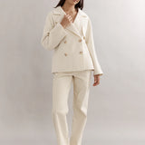 CAITLIN CRISP - Teddy Cropped Trench - Ivory