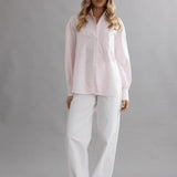 CAITLIN CRISP - Lou Shirt - Pink / White Stripe