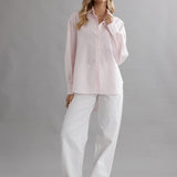 CAITLIN CRISP - Lou Shirt - Pink / White Stripe