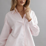 CAITLIN CRISP - Lou Shirt - Pink / White Stripe