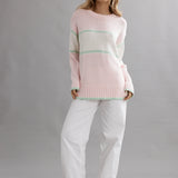 CAITLIN CRISP - Club CC Stripe Jumper - Pink / Mint