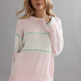 CAITLIN CRISP - Club CC Stripe Jumper - Pink / Mint