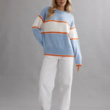 CAITLIN CRISP - Club CC Stripe Jumper - Tangerine Stripe