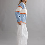 CAITLIN CRISP - Club CC Stripe Jumper - Tangerine Stripe