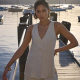 STAPLE THE LABEL - Alba Tunic Vest - Natural Marle