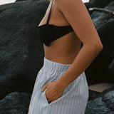 COMMONPLACE ESSENTIALS - Good Days Boxer Short - Blue / White Stripe