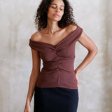 DOMINIQUE HEALY - Niveah Tee - Chocolate