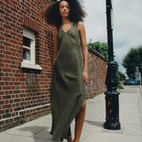 Rowie - Regina Midi Dress - Olive