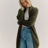 WORLD OF NOMADS - Sophia Cardigan - Moss