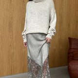 CHARLI - Solene Lace Skirt - Taupe