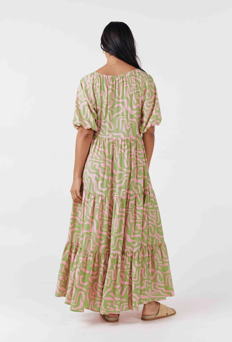 Girl and the Sun - Palm Maxi Dress - Voyage