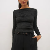 MON RENN - Willow Top - Black