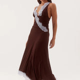 SOVERE / - Harlow Dress - Choc / Sky